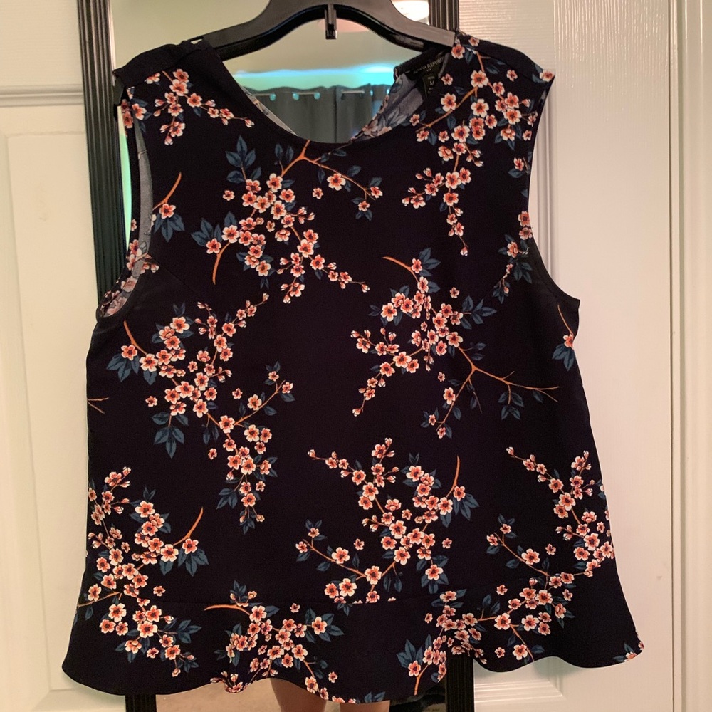 Banana Republic floral sleeveless dress blouse.